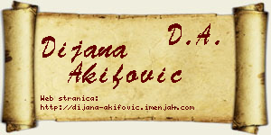 Dijana Akifović vizit kartica